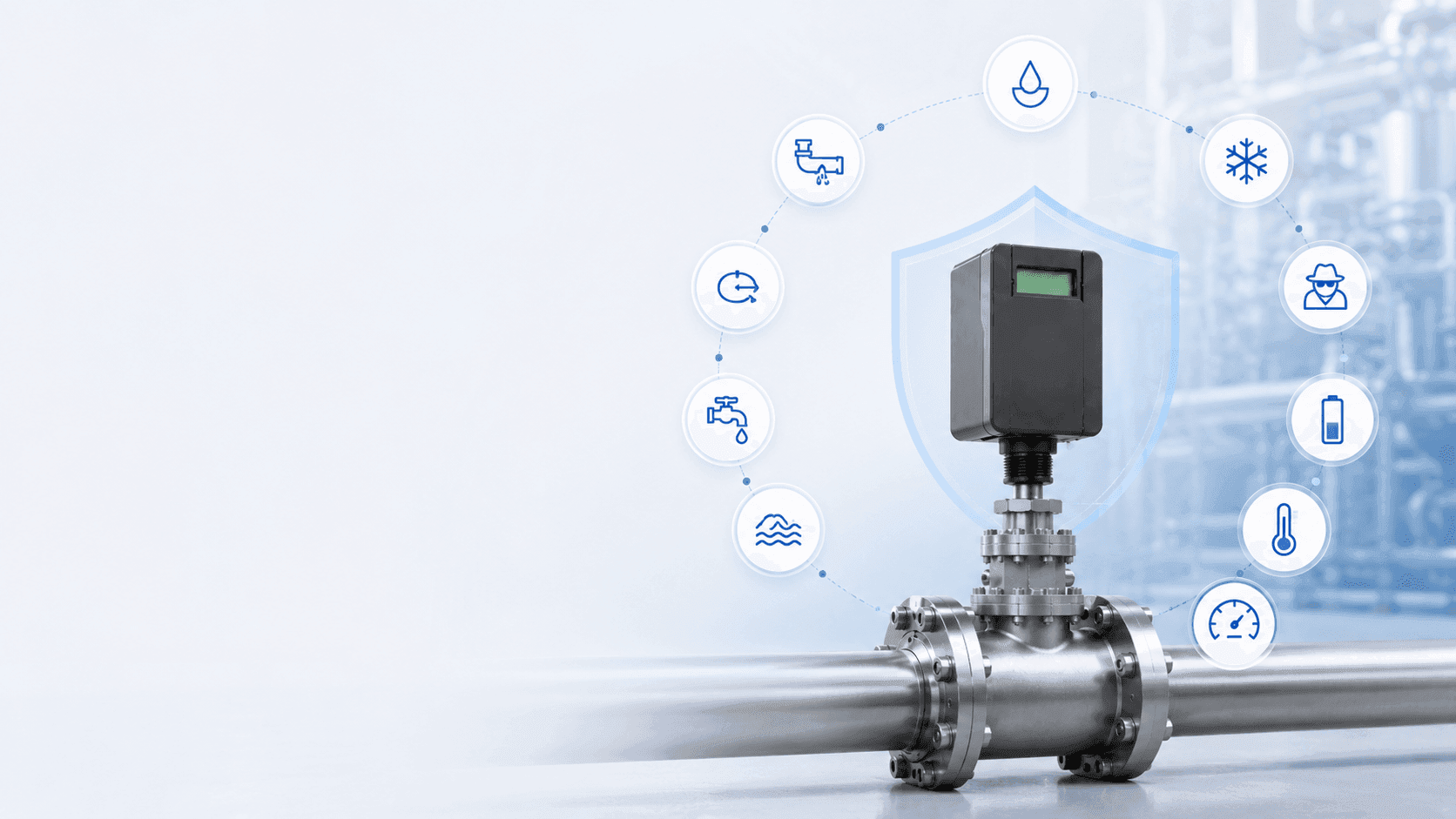 Smart alarm management flow meter with automated alerts for flow anomalies and leak detection